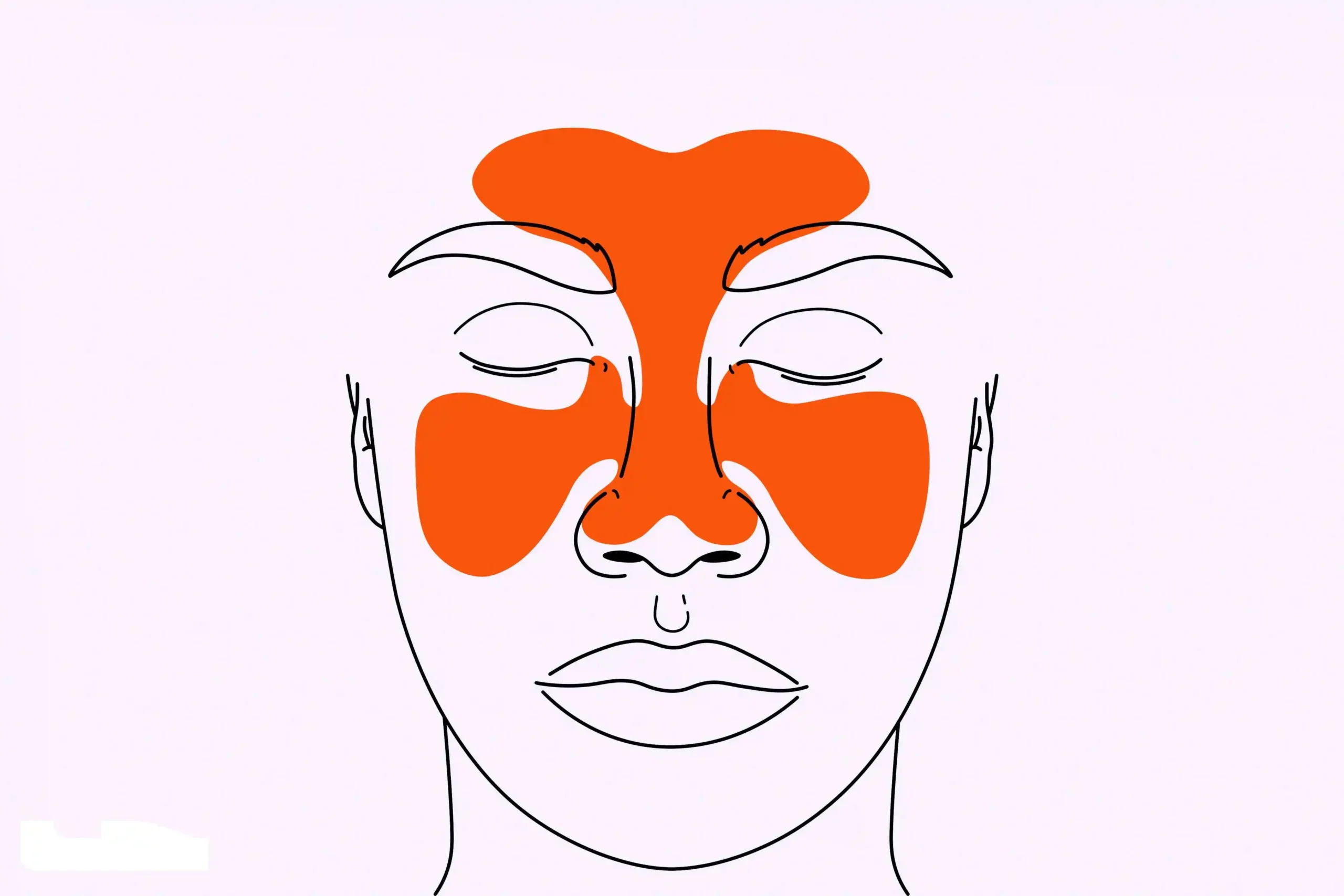 Woman experiencing dizziness due to sinus infection