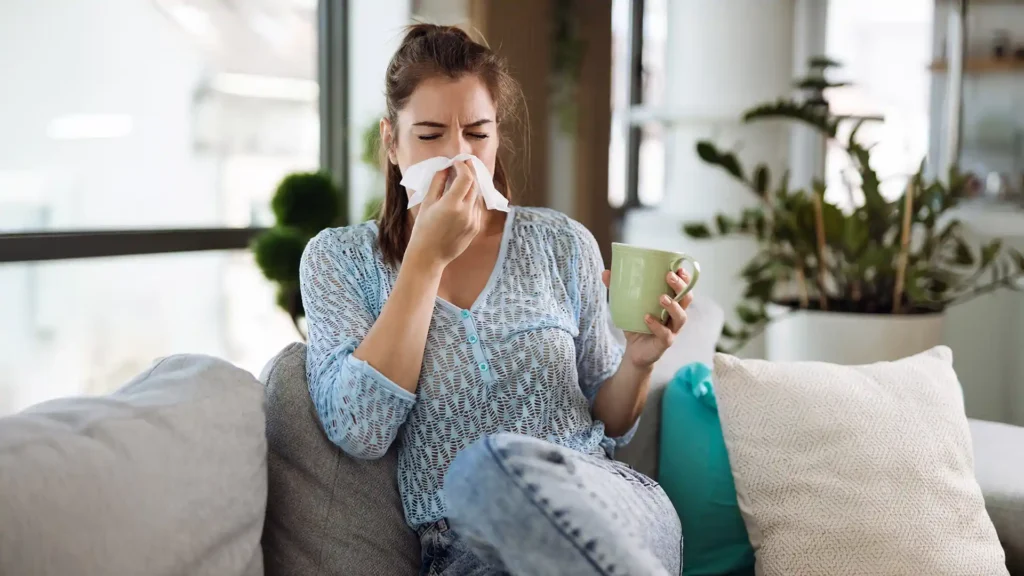 Using masks and medication to prevent allergy cough